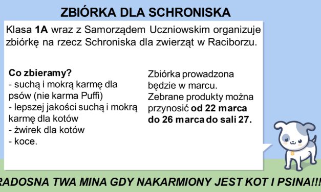 Zbiórka dla schroniska